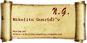 Nikolits Gusztáv névjegykártya